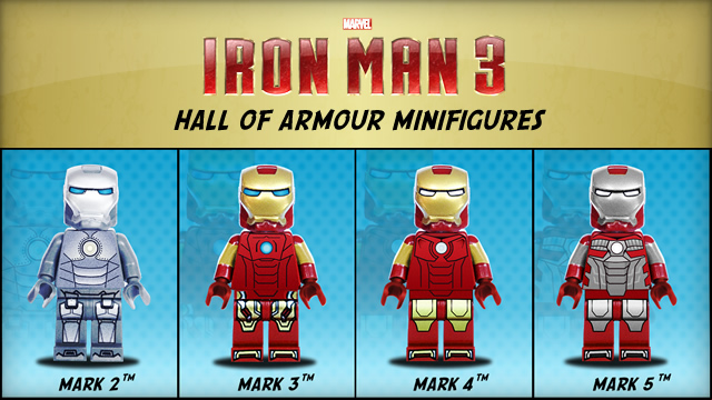 Iron Man Hall of Armour Lego minifigures