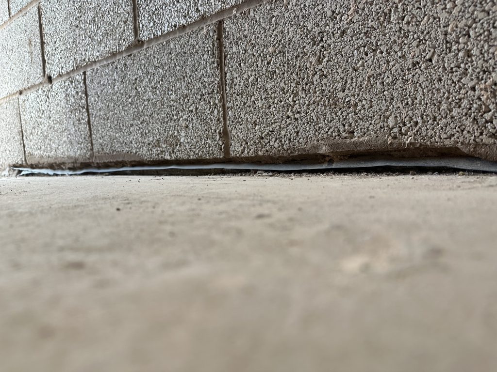 Gaps under the wall